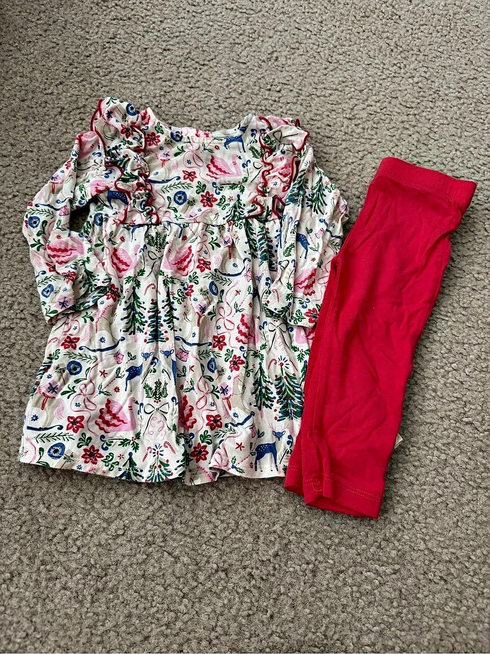 magnetic me Magnetic Dress & Legging Set Pink & White 6-9 Months
